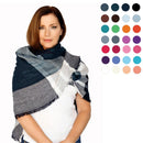 Casaba Womens Warm Winter Scarves Scarf Wraps Shawls Blankets Triangle Plaid-Serve The Flag 1 image