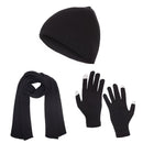 Casaba Winter 3 Piece Set Knit Beanie Hat Scarf Touchscreen Gloves for Men Women-Serve The Flag 14 image