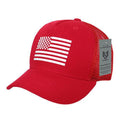 Rapid Dominance USA American Rubber Flag Acrylic 5 Panel Trucker Dad Caps Hats-Serve The Flag