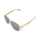Aviator Bamboo Polarized Sunglasses Mirror Lens Driving Mens Womens With Pouch-Serve The Flag 27 image