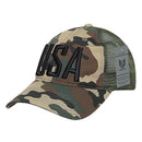 Rapid Dominance USA American Flag Text Ripstop 6 Panel Trucker Dad Caps Hats-Serve The Flag 9 image