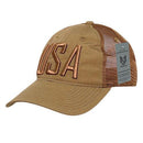 Rapid Dominance USA American Flag Text Ripstop 6 Panel Trucker Dad Caps Hats-Serve The Flag 25 image