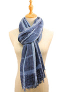 Casaba Womens Cotton Classy Sheer Scarves Scarf Shawls Light Wrap-Serve The Flag