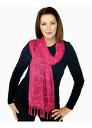 Casaba Womens Elegant Lace Scarves Scarf Shawl Formal Bridal Fringe Sheer Wrap-Serve The Flag 2 image