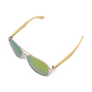 Aviator Bamboo Polarized Sunglasses Mirror Lens Driving Mens Womens With Pouch-Serve The Flag 23 image