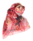 Casaba Womens Floral Sheer Scarves Scarf Convertible Poncho Top Light Wrap-Serve The Flag 2 image