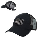 Rapid Dominance USA American Flag Text Ripstop 6 Panel Trucker Dad Caps Hats-Serve The Flag 36 image