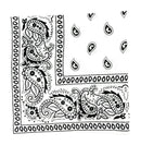 Casaba Paisley Printed Bandana 100% Cotton Neck Head Band Wrap Scarf Biker-Serve The Flag 9 image