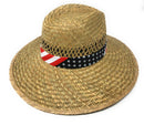 Stylish Straw Hats Caps Lifeguard Sombrero Postal Sun Beach Wide Brim Unisex-Serve The Flag 18 image
