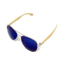 Aviator Bamboo Polarized Sunglasses Mirror Lens Driving Mens Womens With Pouch-Serve The Flag 3 image