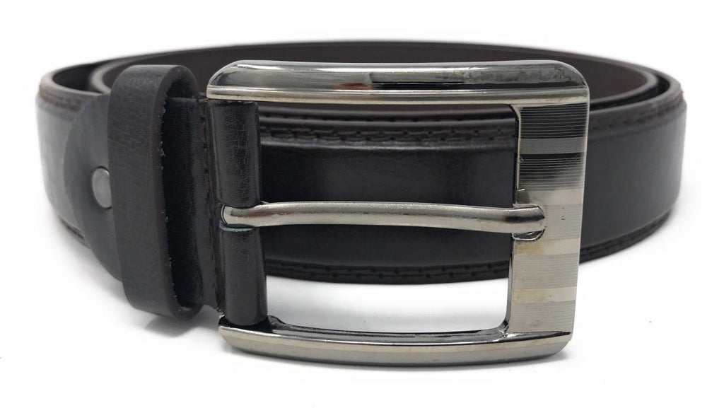 Casaba Italian Style Genuine Leather Mens Waist Buckle Belts 1.5 Inch