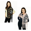 Casaba Womens Formal Lace Crochet Scarves Scarf Shawl Church Bridal Fringe Sheer-Serve The Flag 10 image