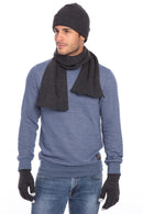 Casaba Winter 3 Piece Set Beanie Hat Scarf Touchscreen Gloves Flat Knit for Men Women-Serve The Flag 6 image