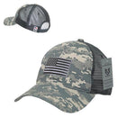 Rapid Dominance USA American Flag Text Ripstop 6 Panel Trucker Dad Caps Hats-Serve The Flag 35 image