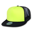 6 Lot New Foam Mesh Flat Bill Neon Trucker Hats Hat Cap Two Tone Wholesale Decky-Serve The Flag 6 image