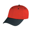 6 Panel Low Crown Cotton Twill Baseball Snap Closure Hats Caps Solid Two Tone Colors-Serve The Flag