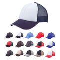 6 Panel Mesh With Sandwich Bill Solid Two Tone Baseball Caps Hats Unisex-Serve The Flag