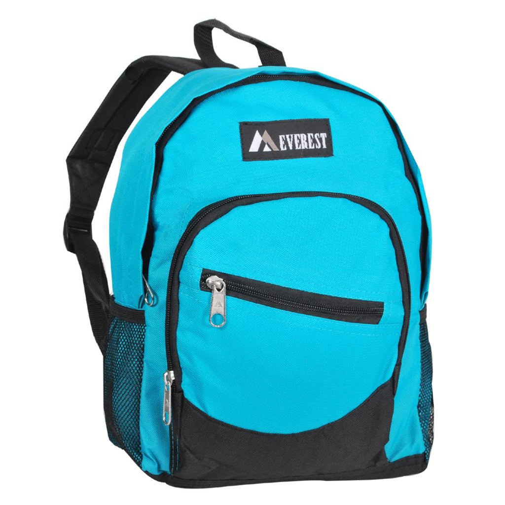 Everest Junior Slant Backpack 2-Pack For Kids | Hot Pink Color | Simple Design With Slant Zipper & Mesh Pocket