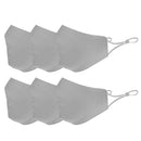 6 Pack Grey Cotton Face Mask Cloth Masks for Mouth Nose Washable Reusable Double Layer Covering Adjustable Ear-Serve The Flag 1 image