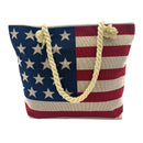 Empire Cove Designer Printed Cotton Canvas Tote Bags Reusable Beach Shopping-Serve The Flag 58 image