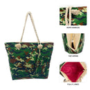 Empire Cove Designer Printed Cotton Canvas Tote Bags Reusable Beach Shopping-Serve The Flag 61 image