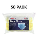 Amlife Face Mask Packs Disposable 3-Ply Filter - Made in USA with Imported Fabric - Yellow-Serve The Flag 7 image
