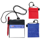 50 Conference Badges Id Business Card Holder Trade Show Badge Zipper Wholesale Bulk 4X5-Serve The Flag 3 image