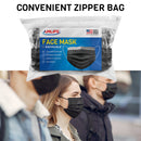 AMLIFE 50 Pack Black Face Masks 3-Ply Filter - Made in USA with Imported Fabric-Serve The Flag 5 image