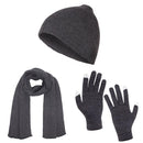 Casaba Winter 3 Piece Set Beanie Hat Scarf Touchscreen Gloves Cable Knit for Men Women-Serve The Flag 23 image
