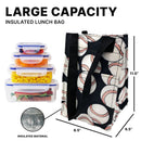 Empire Cove Insulated Lunch Bag Kids Adults Cooler Food Tote Picnic Travel Baseball 4 image