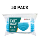 Casaba Face Mask Packs Disposable 3-Ply Filter - Made in USA with Imported Fabric - Teal-Serve The Flag 7 image