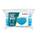Casaba Face Mask Packs Disposable 3-Ply Filter - Made in USA with Imported Fabric - Teal-Serve The Flag 1 image