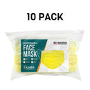Casaba Face Mask Packs Disposable 3-Ply Filter - Made in USA with Imported Fabric - Yellow-Serve The Flag 6 image