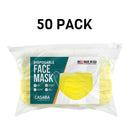 Casaba Face Mask Packs Disposable 3-Ply Filter - Made in USA with Imported Fabric - Yellow-Serve The Flag 7 image