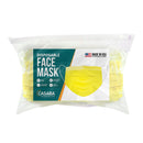 Casaba Face Mask Packs Disposable 3-Ply Filter - Made in USA with Imported Fabric - Yellow-Serve The Flag 1 image