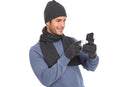 Casaba Winter 3 Piece Set Beanie Hat Scarf Touchscreen Gloves Cable Knit for Men Women-Serve The Flag 26 image