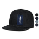 Decky Denim High Crown Snapback Cotton 6 Panel Flat Bill Hats Caps-Serve The Flag 1 image