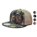 Decky Camouflage Hybricam Trucker 6 Panel Baseball Flat Bill Caps Hats-Serve The Flag 1 image
