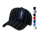 1 Dozen Decky Pin Striped Pinstriped Baseball Hat Caps Wholesale Lots-Serve The Flag 1 image