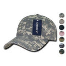 Decky Structured Camouflage Low Crown Pre Curved Bill Dad Caps Hats-Serve The Flag 1 image