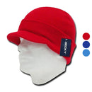 1 Dozen New Visor Beanies Beanie Cuffed Knit Caps Hats Ski Skull Wholesale-Serve The Flag 1 image