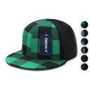 Decky Plaid Flex 6 Panel Fitted Two Tone Baseball Caps Hats-Serve The Flag 1 image