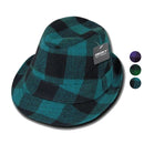 Decky Acrylic Plaid Lightweight Fedoras Trilby Panama Hats-Serve The Flag 1 image