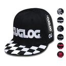 1 Dozen Cuglog Checker 6 Panel Retro Flat Bill Snapback Caps Hats Wholesale Bulk-Serve The Flag 1 image