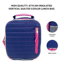 Empire Cove Vertical Insulated Lunch Bag Quilted Cooler Food Tote Picnic Travel 20 image