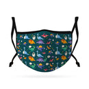 Cute Face Masks for Kids Child Adjustable Boys Girls Ages 3 to 9 Cotton Poly Washable Reusable 2 Layer Pocket Filter-Serve The Flag 10 image