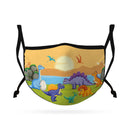 Cute Face Masks for Kids Child Adjustable Boys Girls Ages 3 to 9 Cotton Poly Washable Reusable 2 Layer Pocket Filter-Serve The Flag 9 image