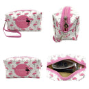 Empire Cove Womens 3 Piece Gift Set Flamingo Cosmetic Bags Coin Pouch Mirror-Casaba Shop 3 image