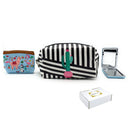 Empire Cove Womens 3 Piece Gift Set Llama Cosmetic Bags Coin Pouch Mirror 1 image