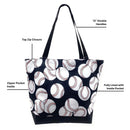 Empire Cove 2 Piece Gift Set Baseball Large Tote Bag Insulated Lunch Bag Cooler-Casaba Shop 3 image